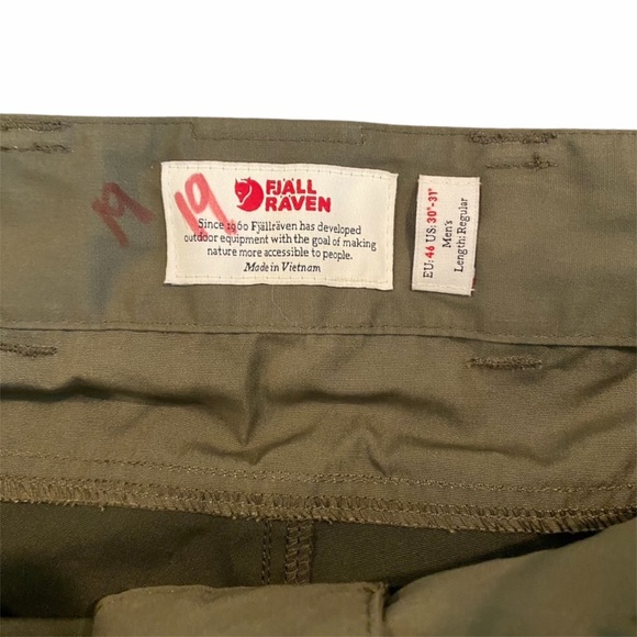 Fjall Raven Vidda Pro Ventilated Trousers Regular Fit Army Green Mens Cargos - Picture 11 of 13